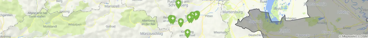 Kartenansicht für Apotheken-Notdienste in der Nähe von Schottwien (Neunkirchen, Niederösterreich)